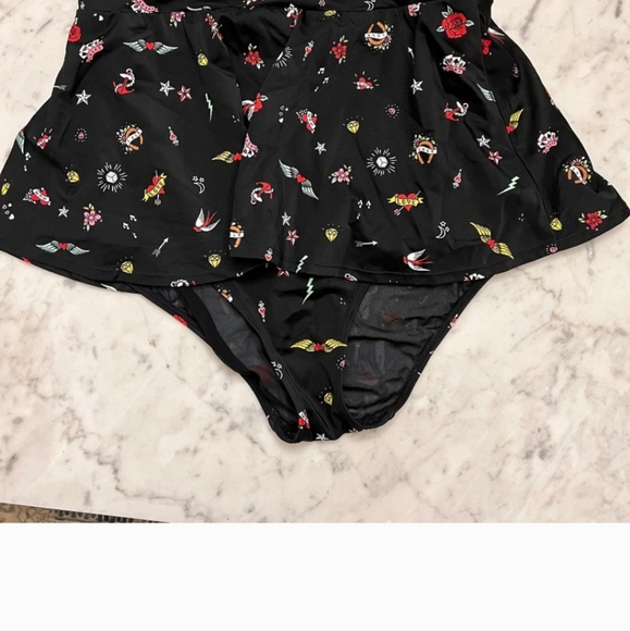 Torrid Tattoo Print Swimsuit - Picture 2 of 6